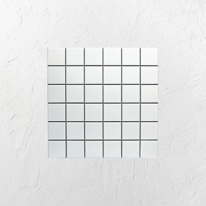 White Matte Porcelain Glazed 48x48mm Square
