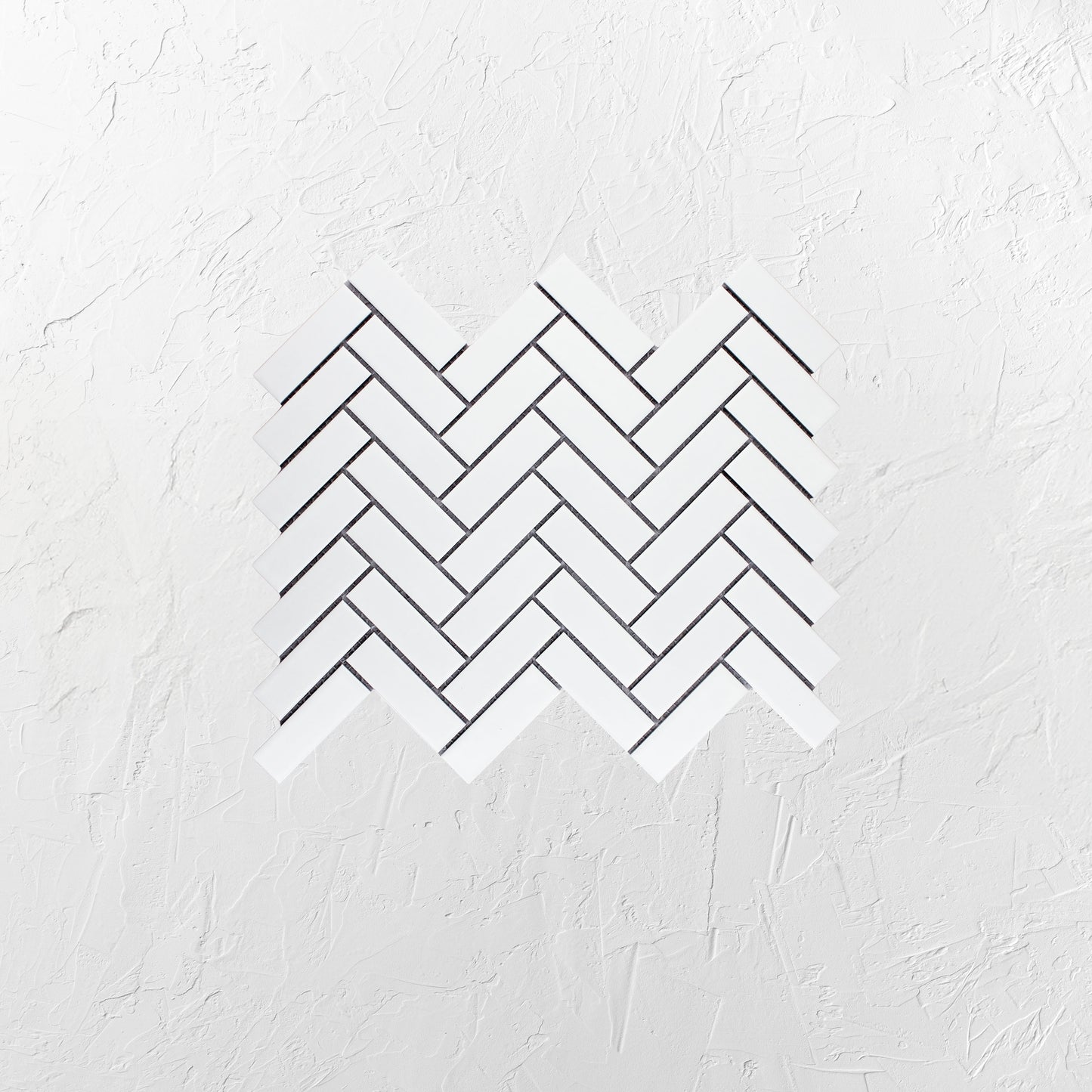 White Matt Porcelain Glazed Herringbone Bond 23x73mm