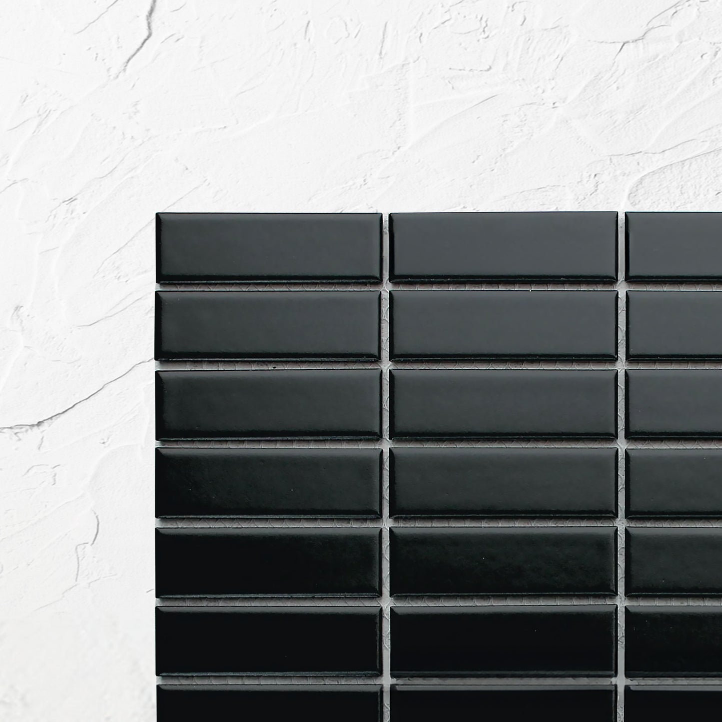 Black Matt Porcelain Glazed Rectangle 23x73mm