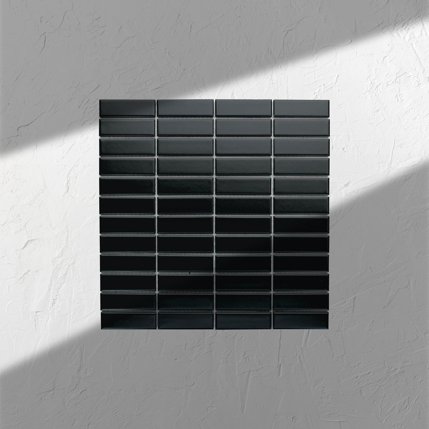 Black Matt Porcelain Glazed Rectangle 23x73mm