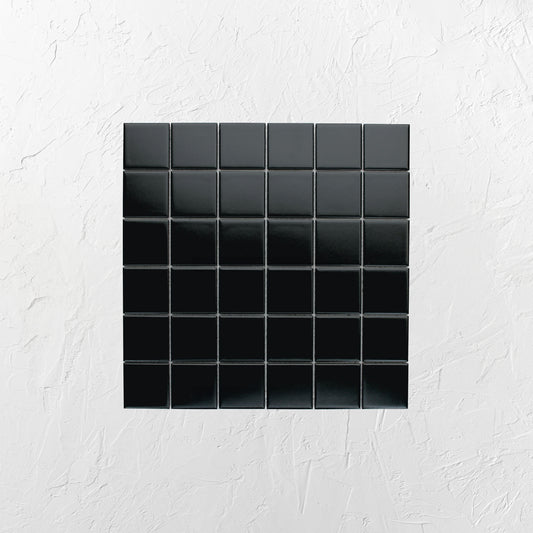 Black Matt Porcelain Glazed Square 48x48mm