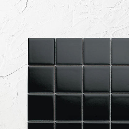 Black Matte Porcelain Glazed 48x48mm Square
