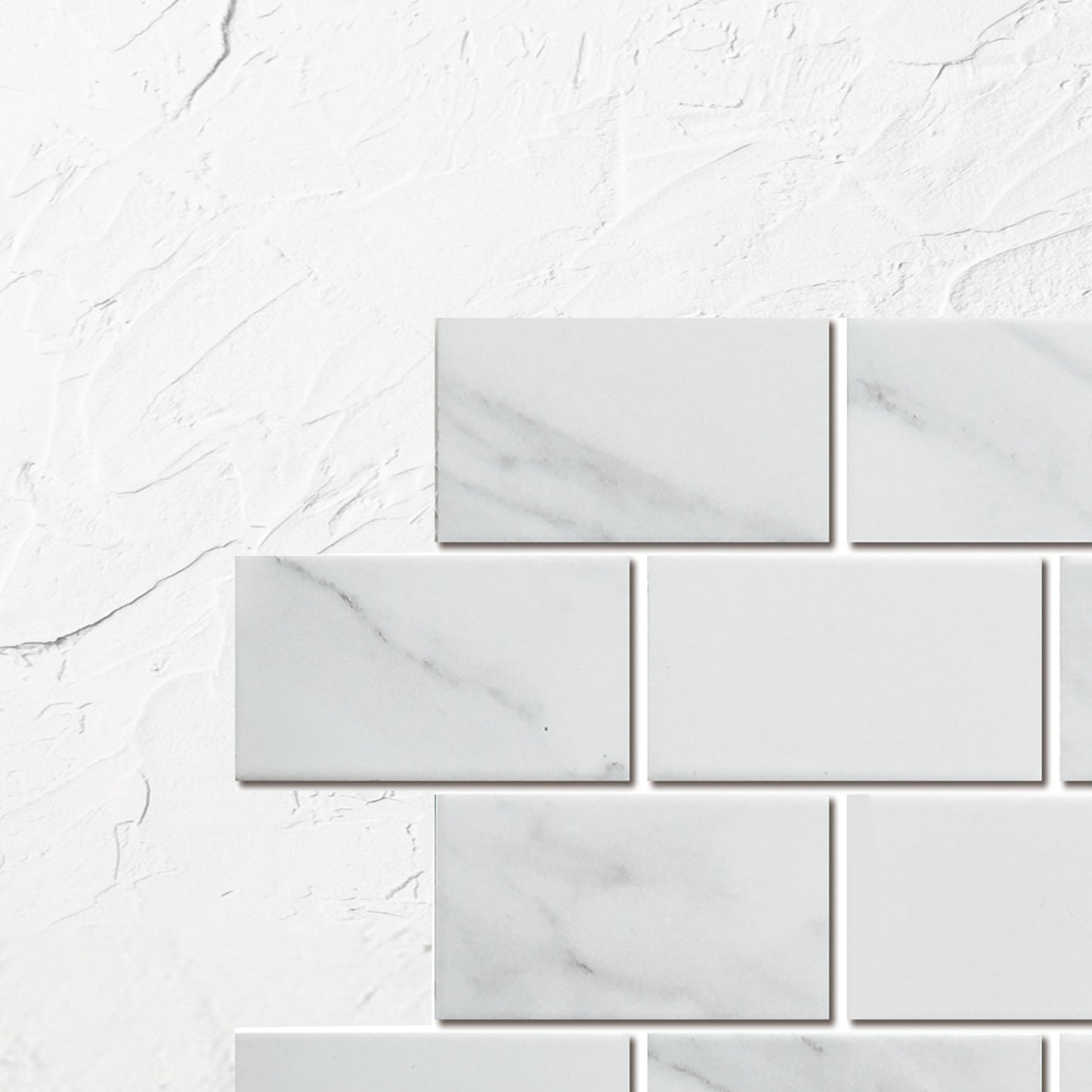 Carrara Look Matt Porcelain Glazed Brickbone 45x95mm