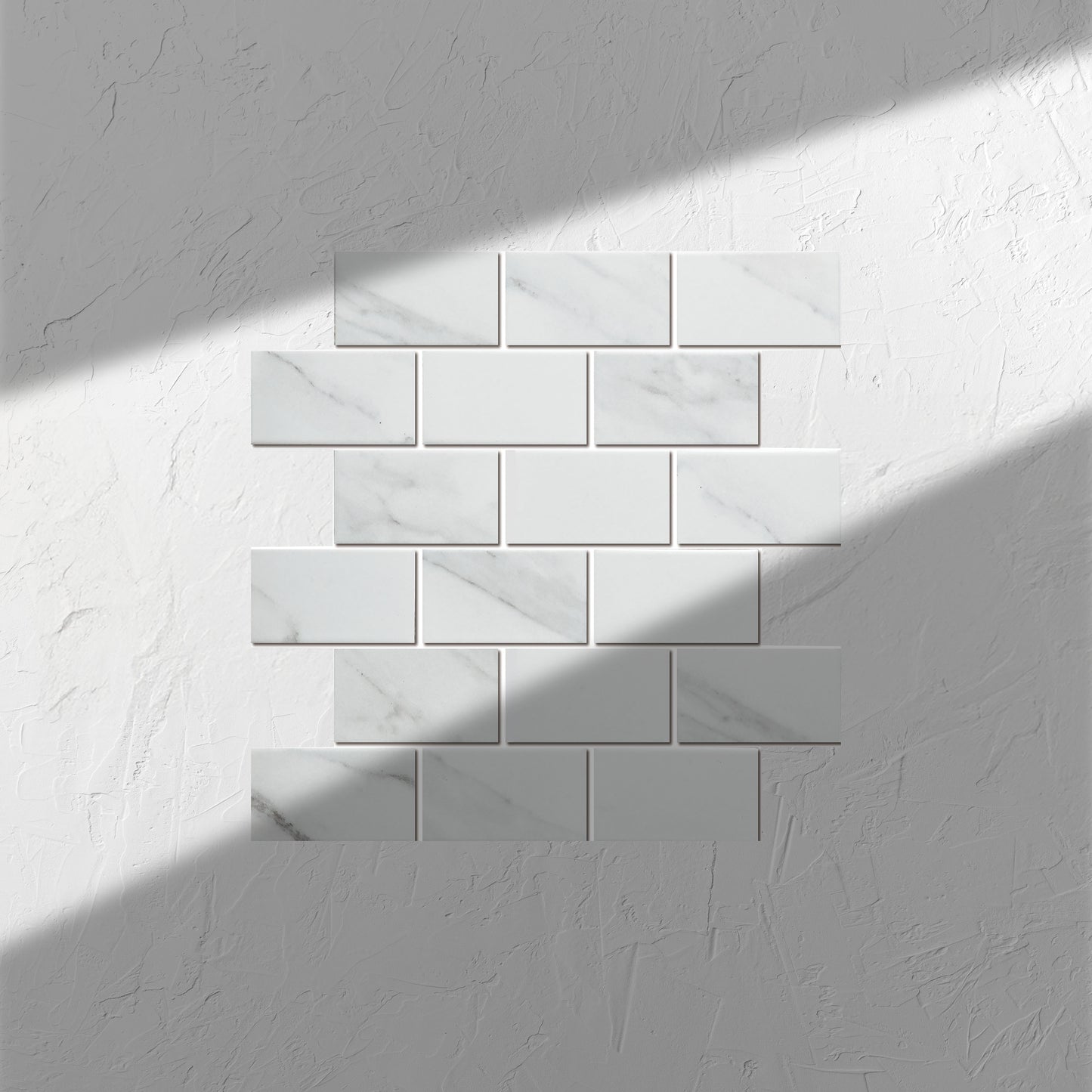 Carrara Look Matt Porcelain Glazed Brickbone 45x95mm