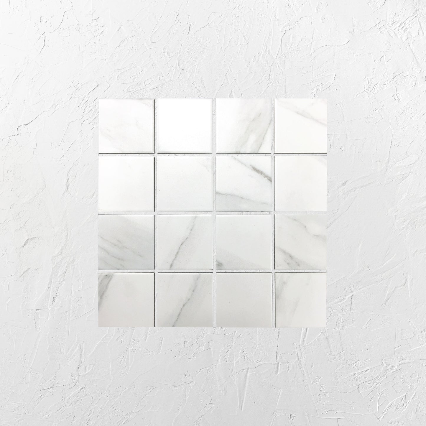 Carrara Look Matt Porcelain Glazed Square 73x73mm