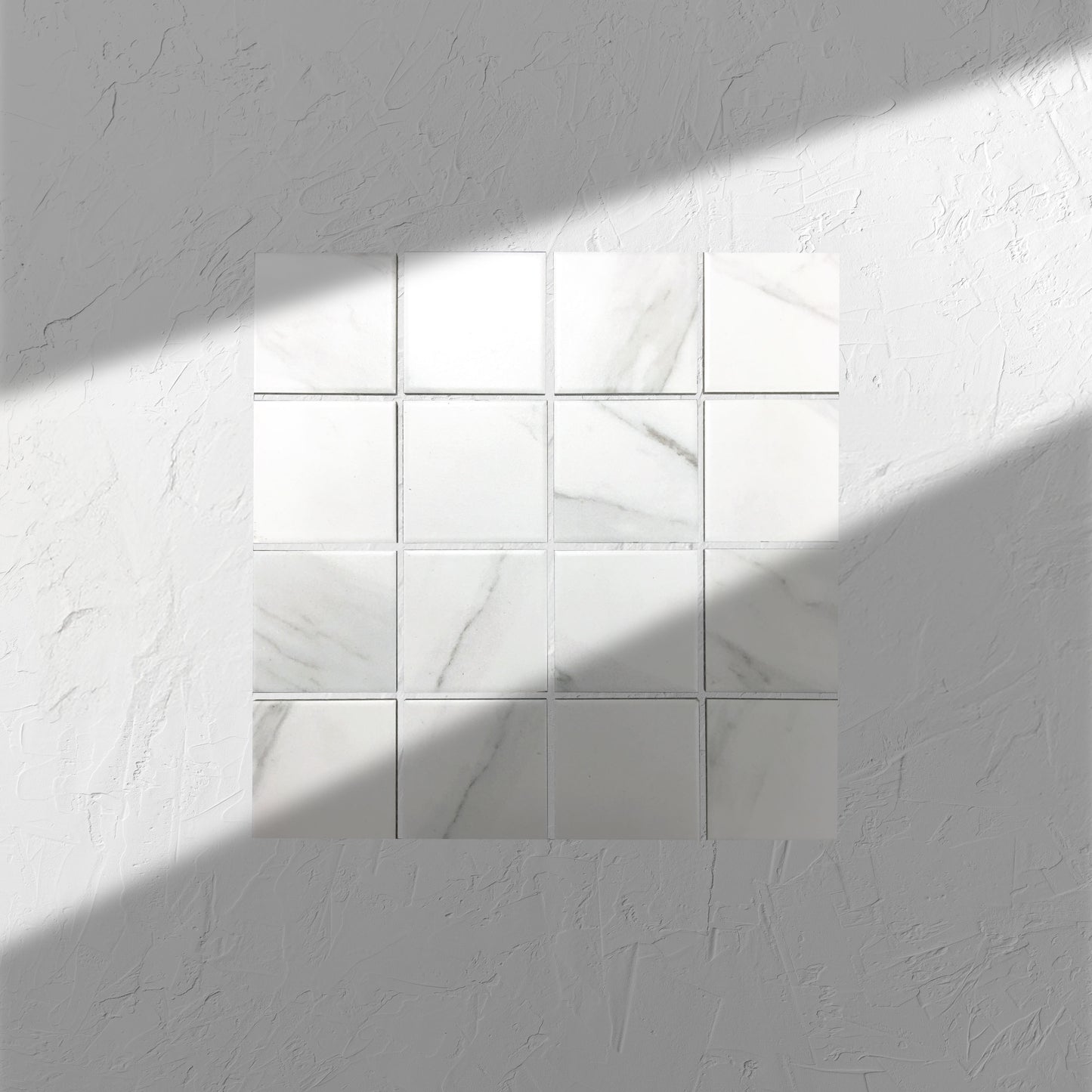 Carrara Look Matt Porcelain Glazed Square 73x73mm