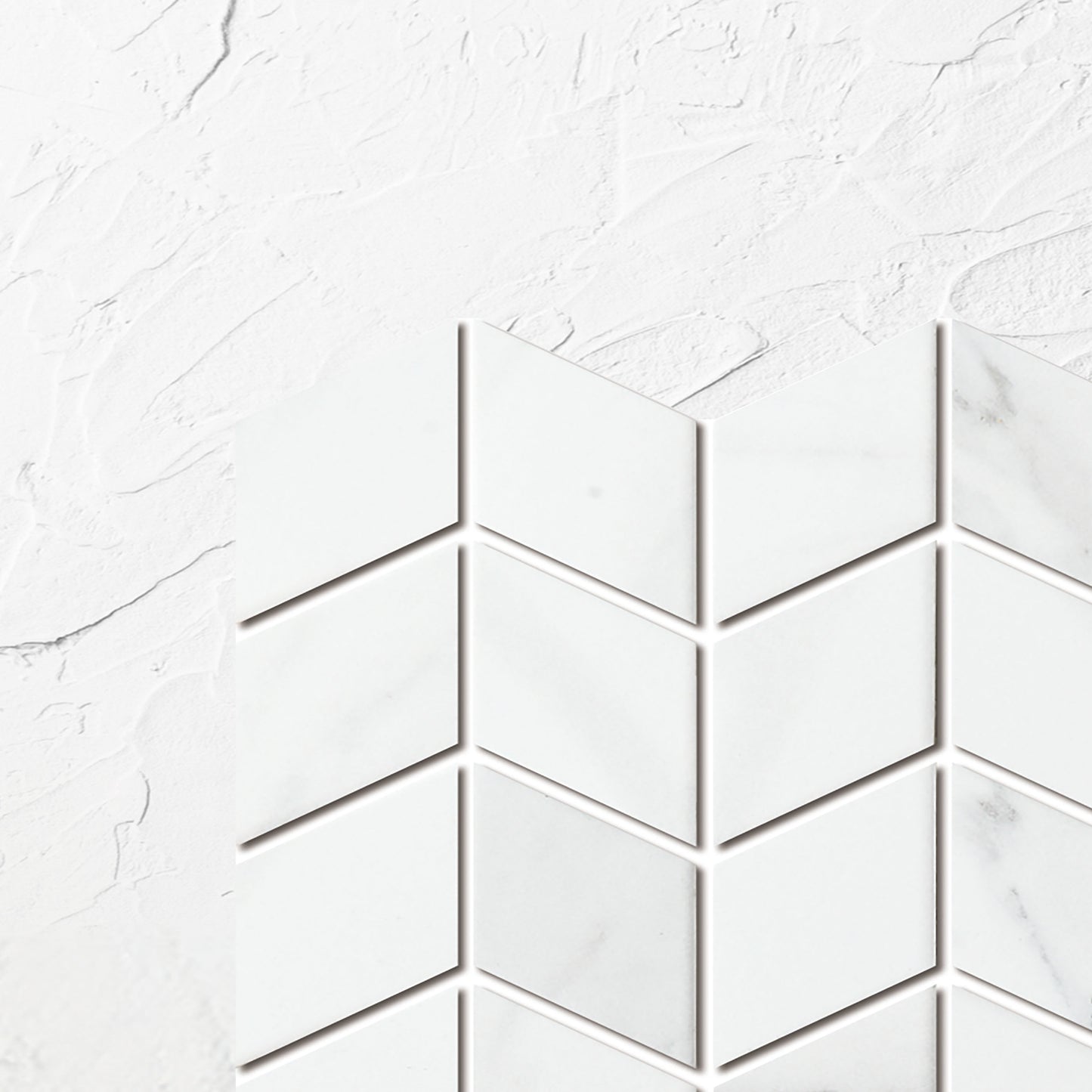 Carrara Look Matt Porcelain Glazed Rhombus 48x48mm