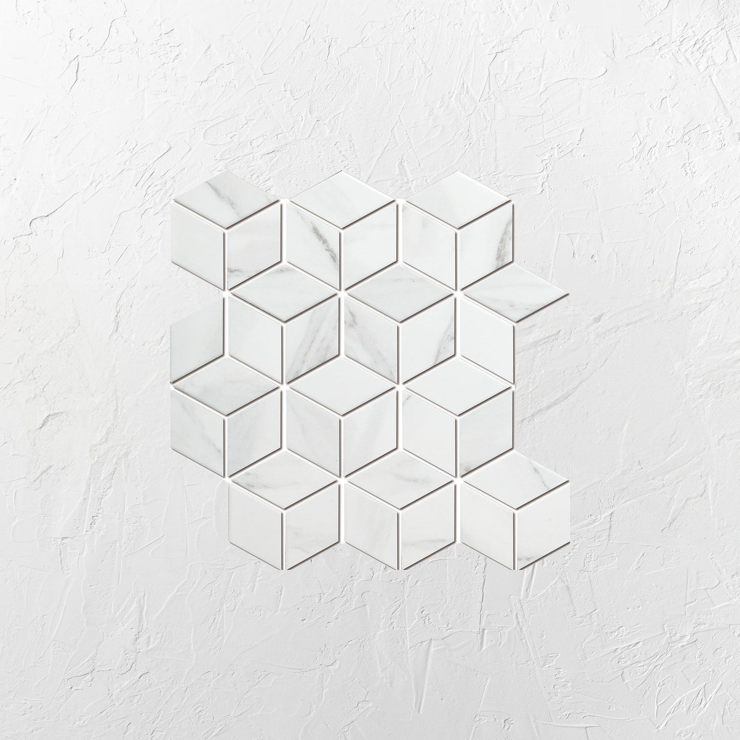 Carrara Look Matt Porcelain Glazed Cube 48x48mm