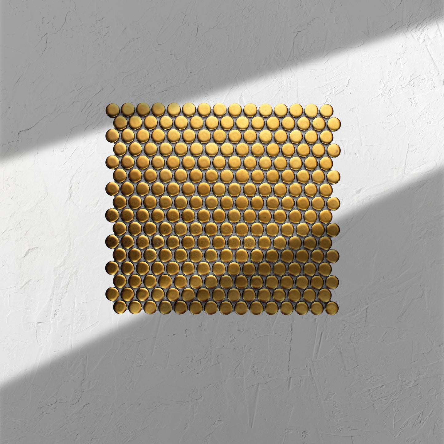 Gold Plated Matte Diameter Glazed Porcelain Penny Round 19mm