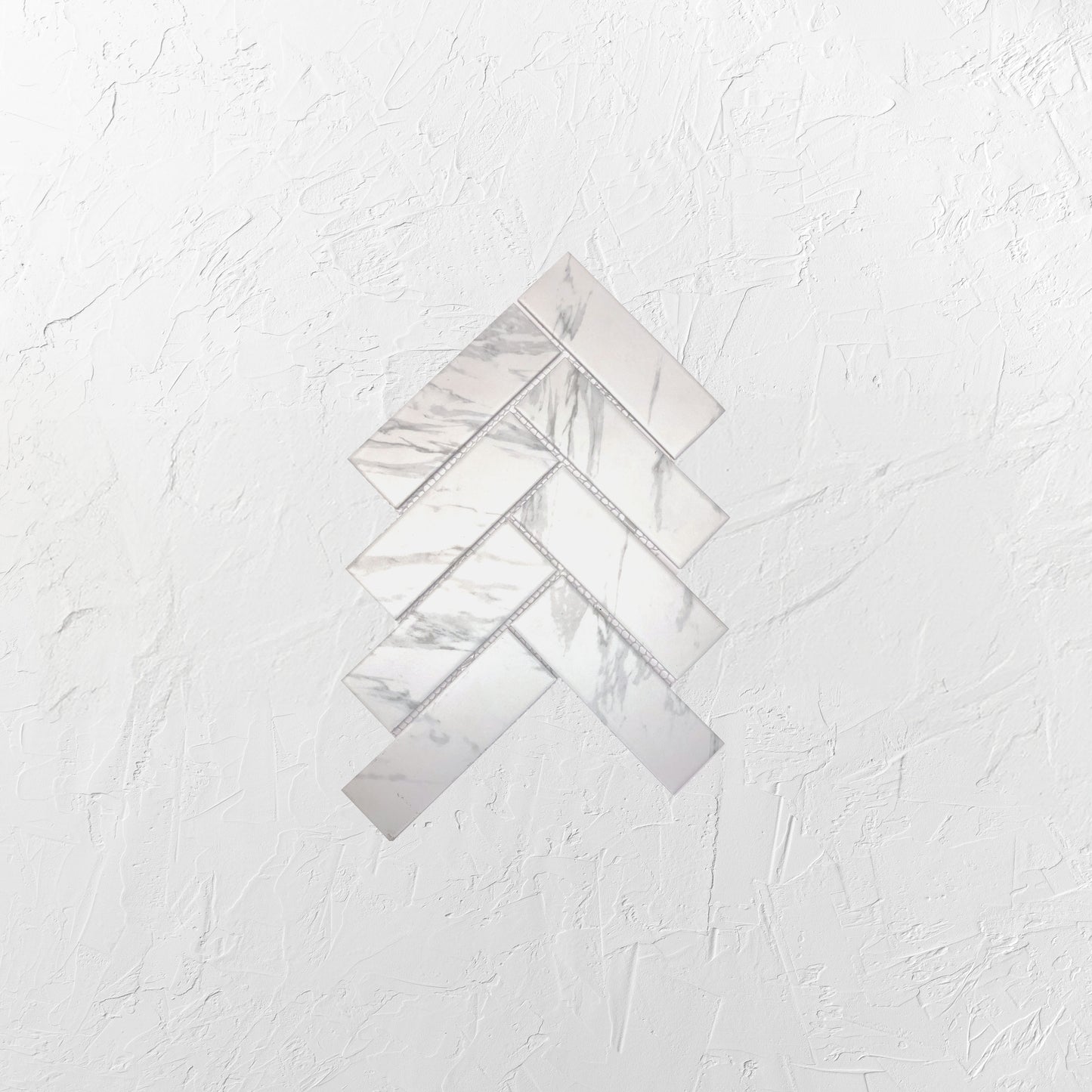Carrara Look Matt Porcelain Glazed Herringbone 45x145mm