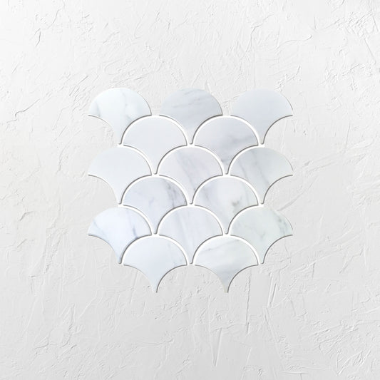 Carrara Look Matt Porcelain Glazed Fishscale 95x87mm