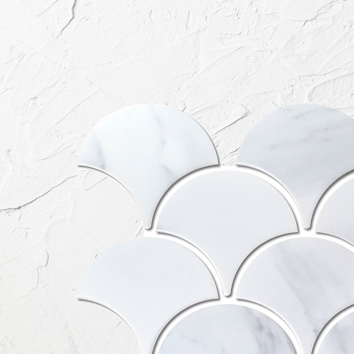 Carrara Look Matt Porcelain Glazed Fishscale 95x87mm