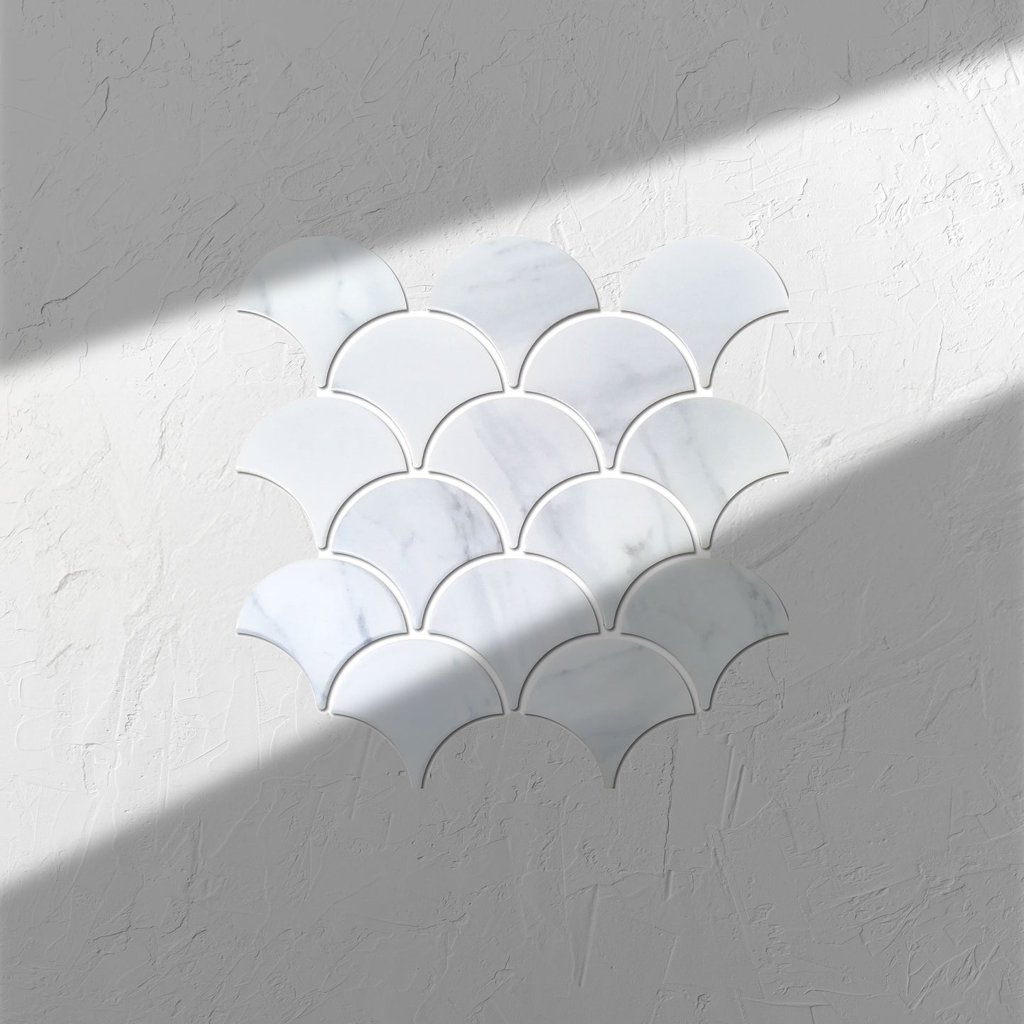 Carrara Look Matt Porcelain Glazed Fishscale 95x87mm