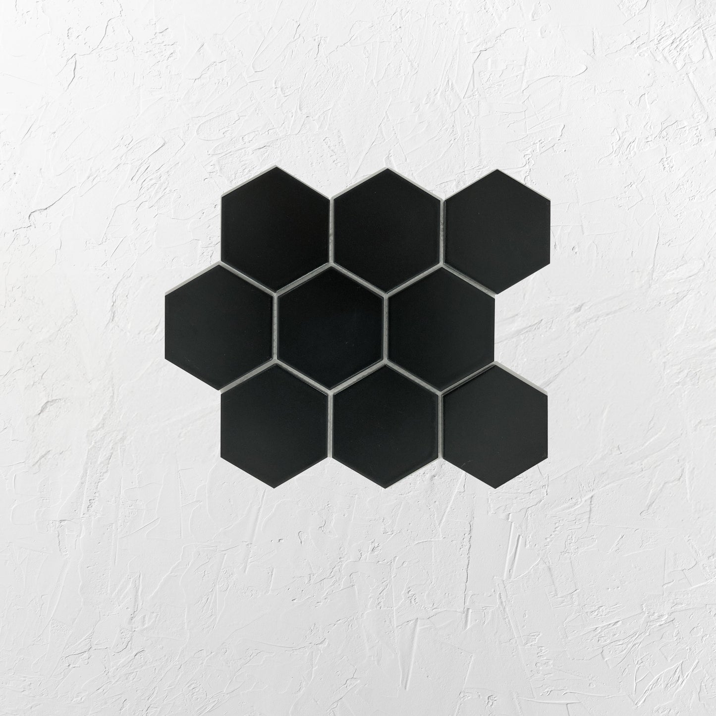 Black Matt Porcelain Glazed Hexagon 95x110mm
