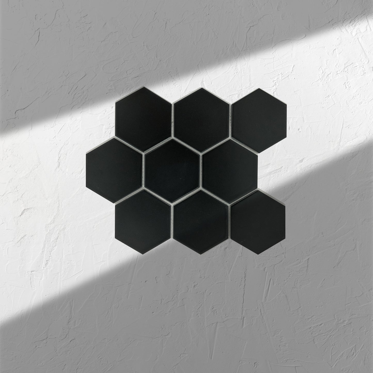 Black Matt Porcelain Glazed Hexagon 95x110mm