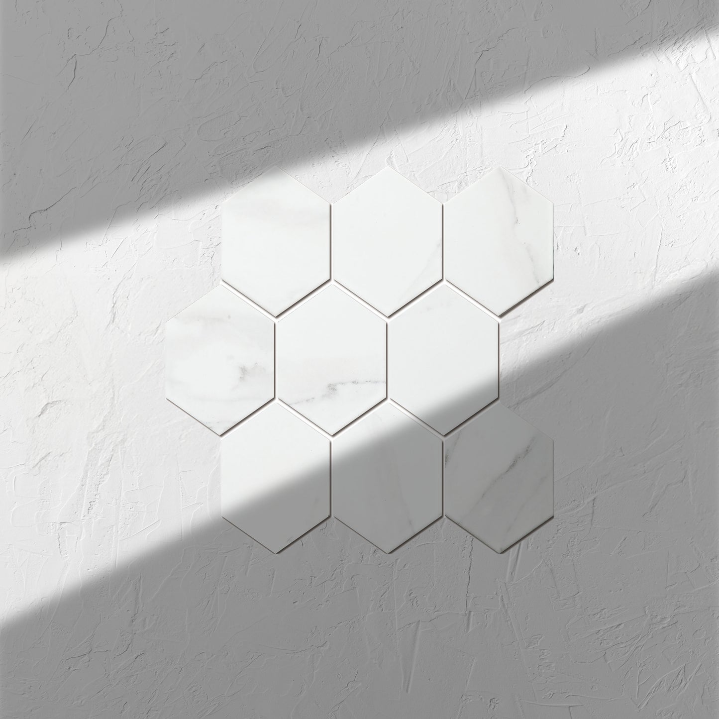 Carrara Matt Porcelain Glazed Hexagon 95x110mm