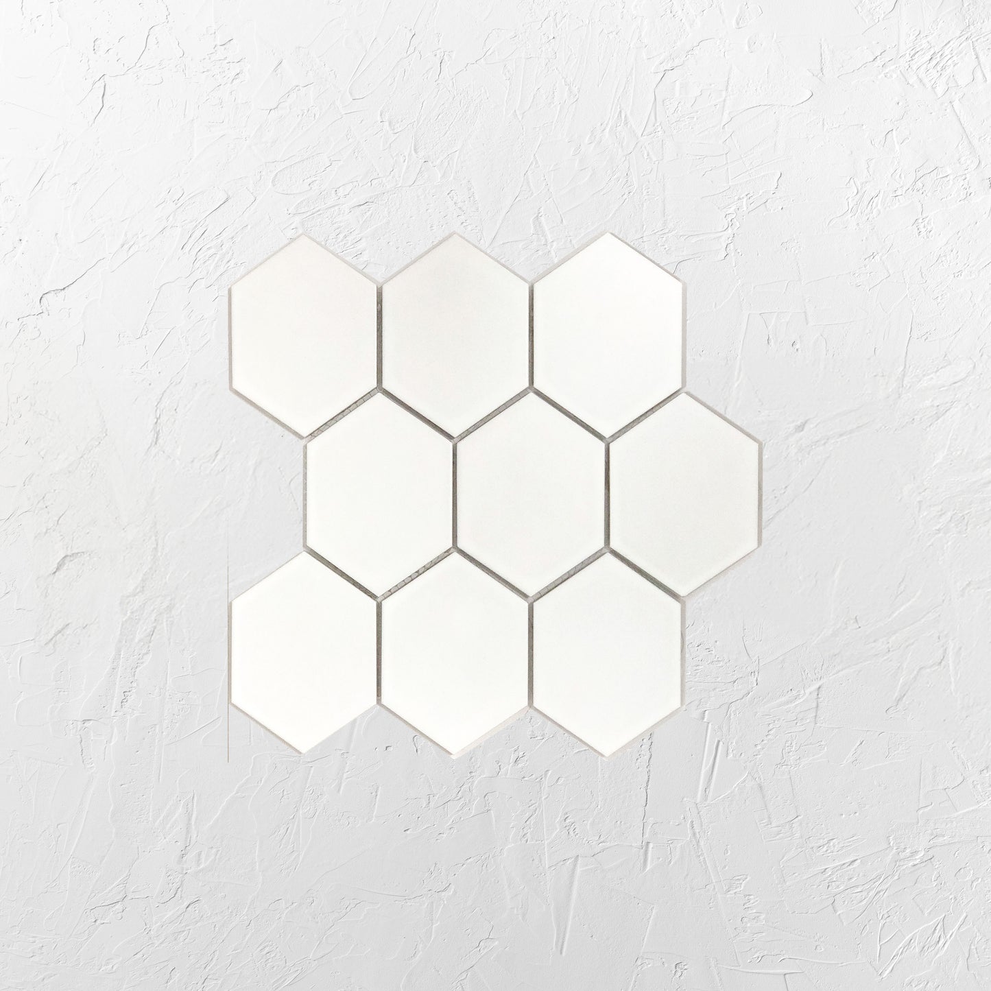 White Matt Porcelain Glazed Hexagon 95x110mm