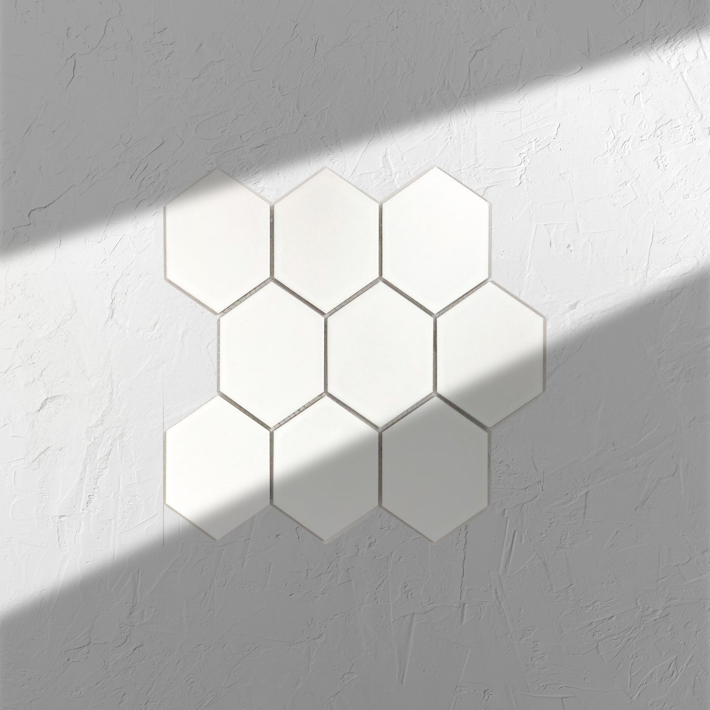 White Matt Porcelain Glazed Hexagon 95x110mm