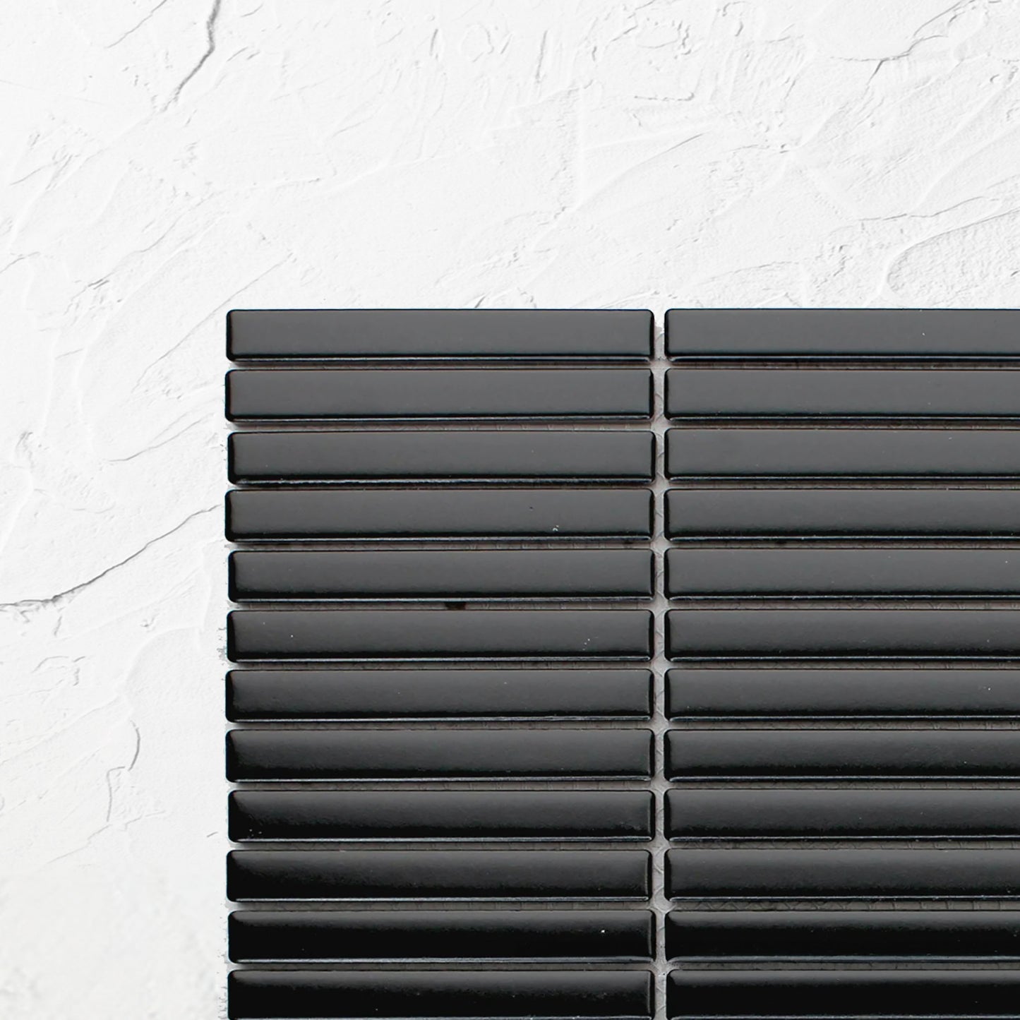 Black Matt KitKat Straight Bone Pattern 12x92mm