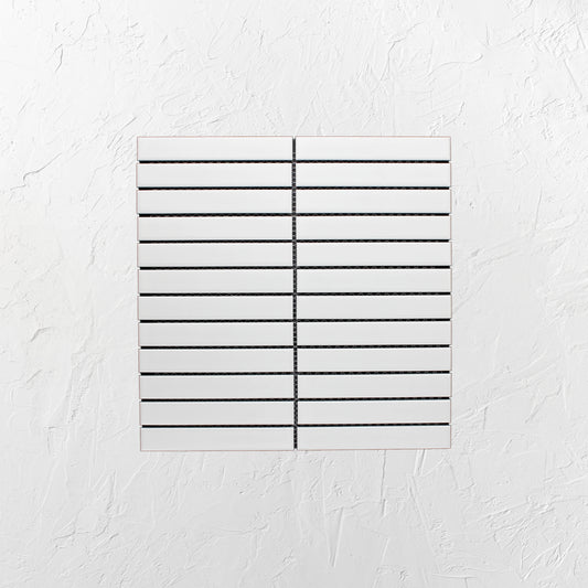 White Matt KitKat Straight Bone Pattern 22x145mm