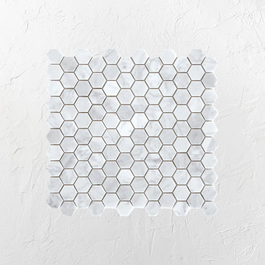 Tuscany Carrara Small Hexagon Mosaic New