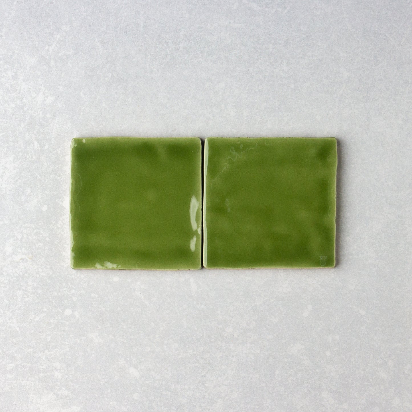 Handmade Gloss Olive  100x100mm