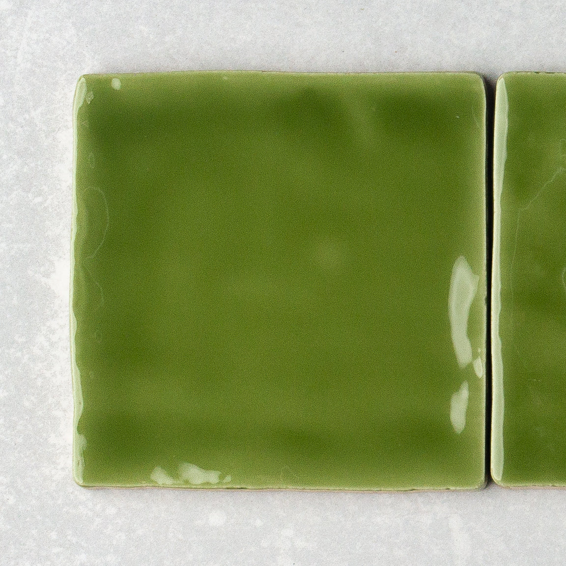Handmade Gloss Olive  100x100mm
