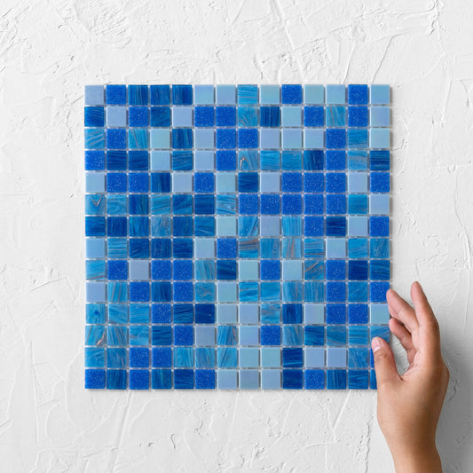 Paradise Bali Glass Mosaic Pool Safe 300x300mm