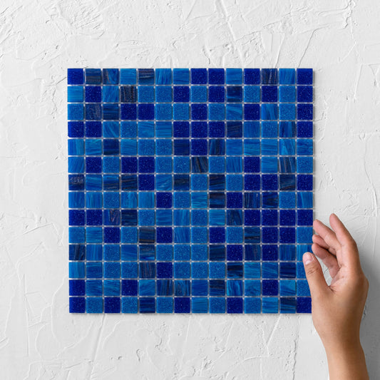 Paradise Phuket Glass Mosaic Pool Safe 300x300mm