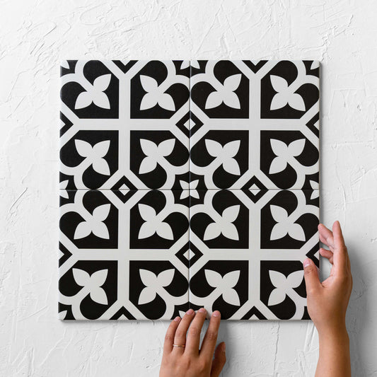 Picasso Bloom Black 200x200mm