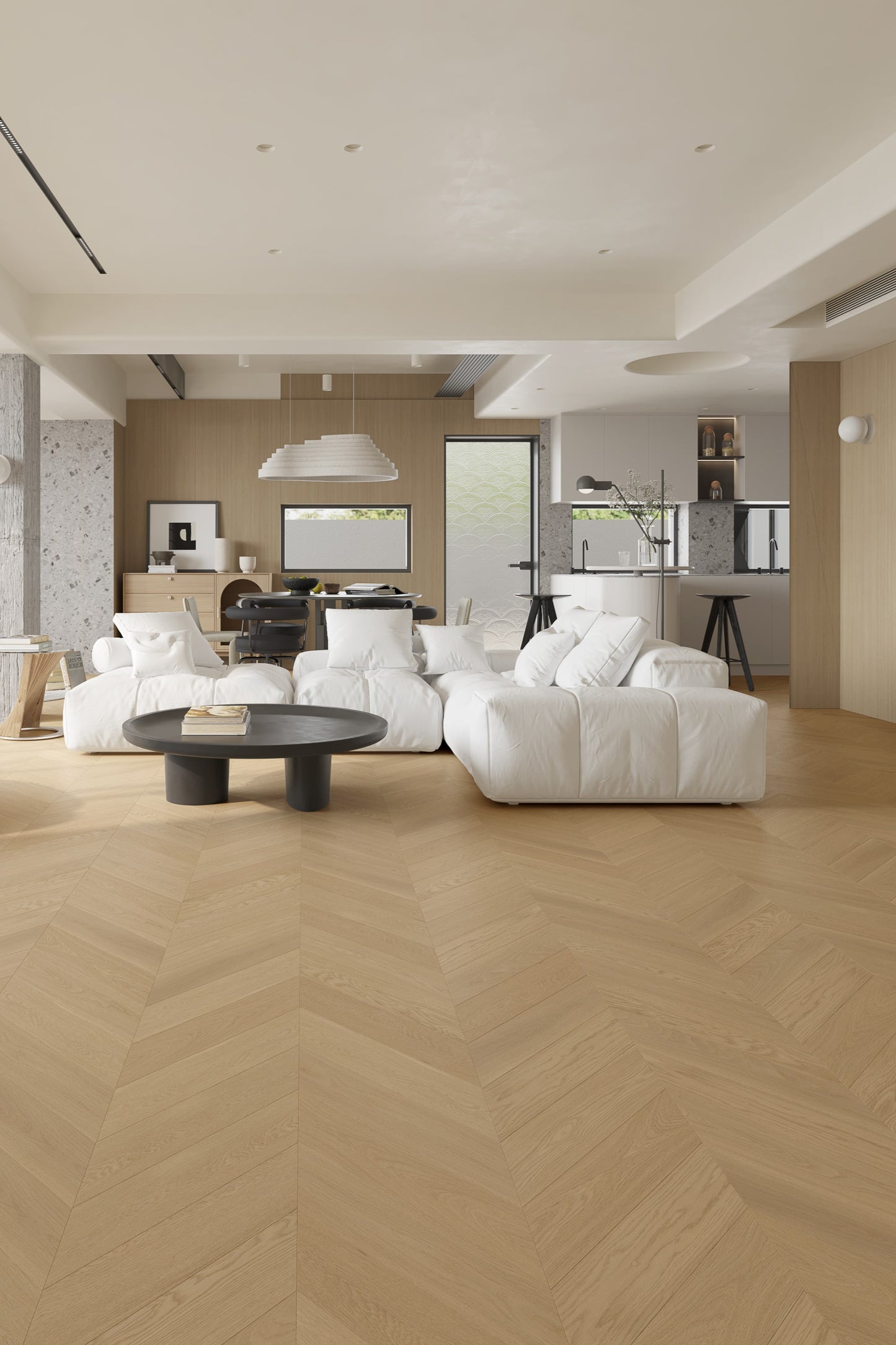 Tinge Clay iDesign Chevron Flooring 15/3mm