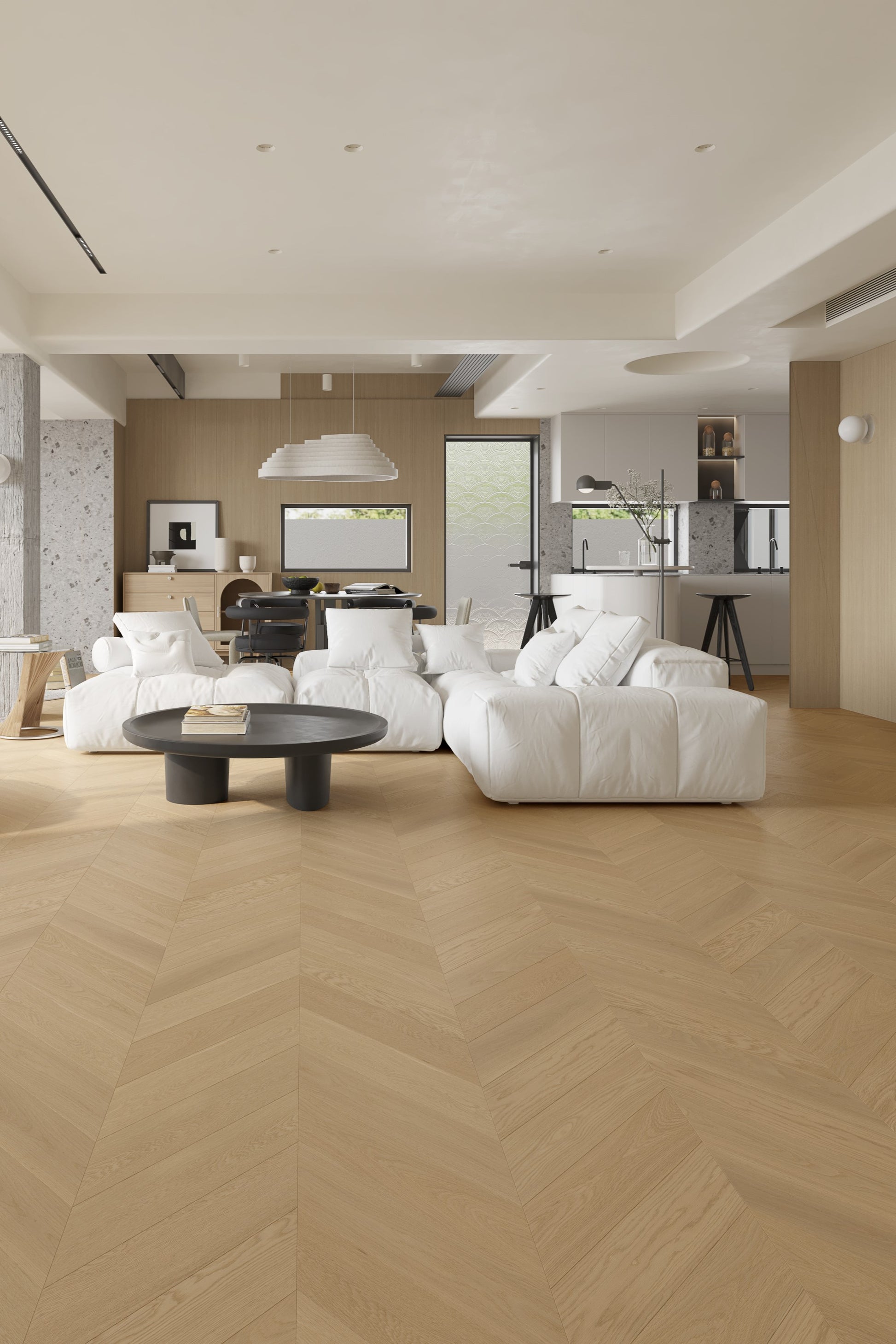 Tinge Clay iDesign Chevron Flooring 15/3mm