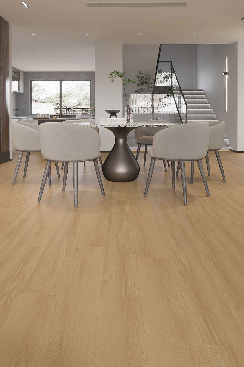 French Oak Elegant SPC Hybrid 9.5mm Flooring 7.5+2mm