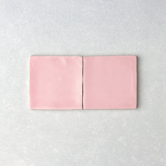 Handmade Matt Rosa Pink  100x100mm