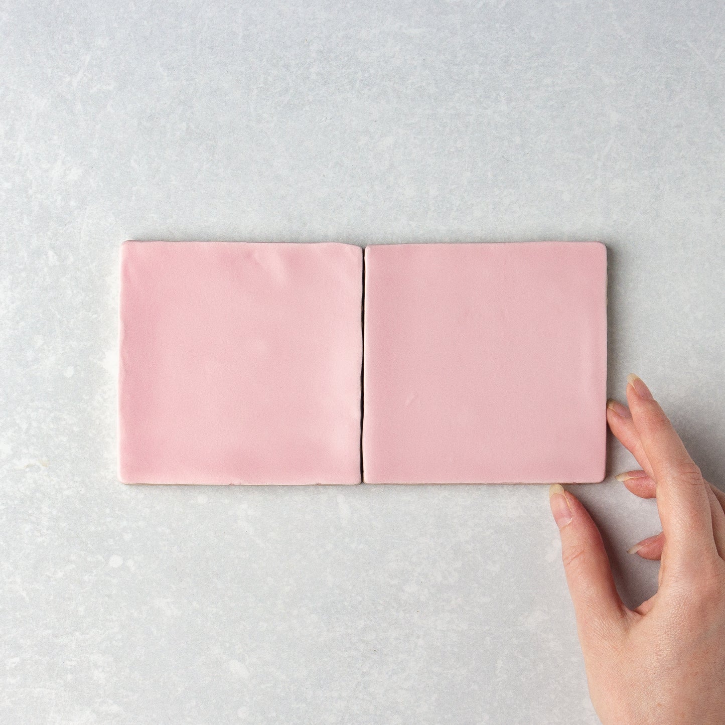 Handmade Matt Rosa Pink  100x100mm