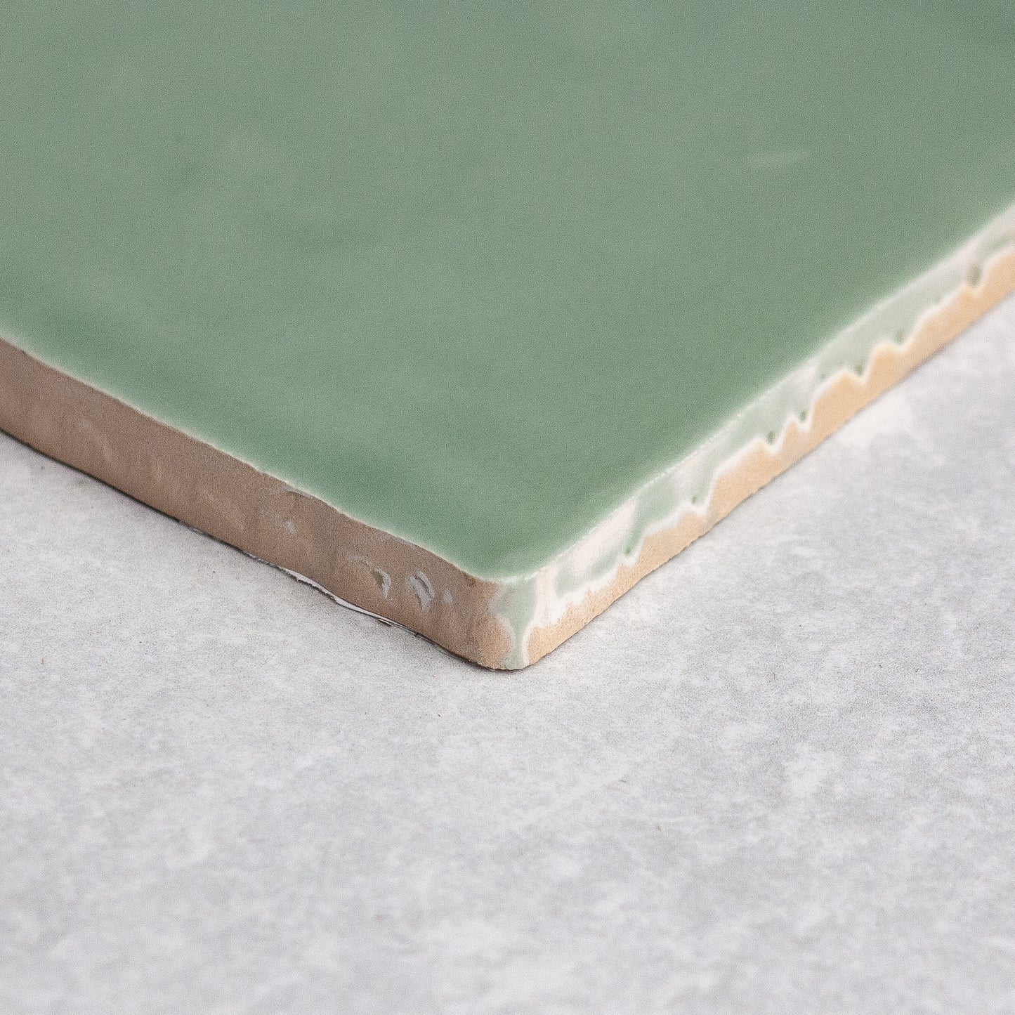 Handmade Matt Sage  100x100mm