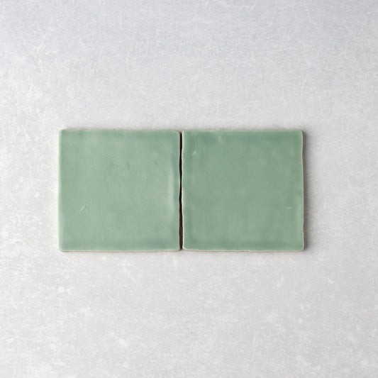 Handmade Matt Sage  100x100mm