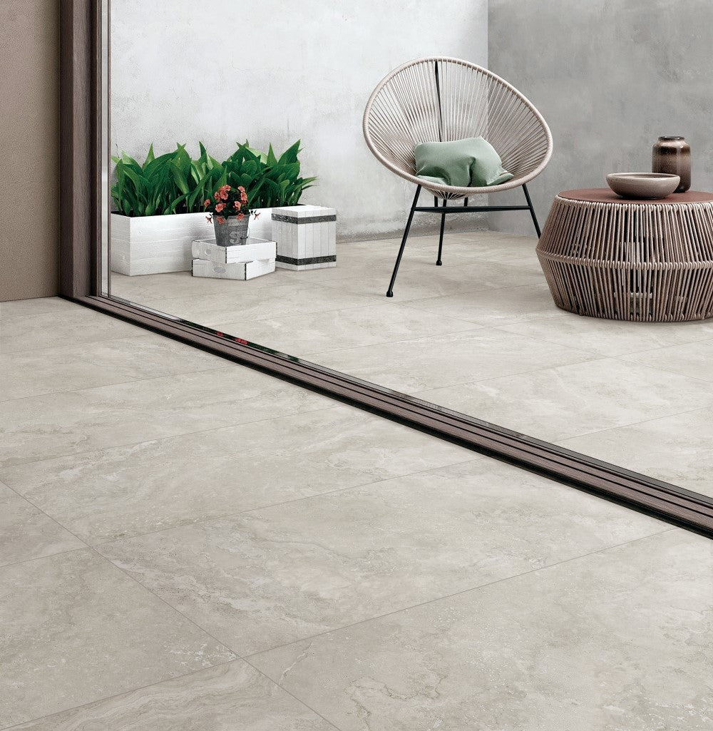 Norcia Travertine Silver External Rectified Paver 600x600x20mm