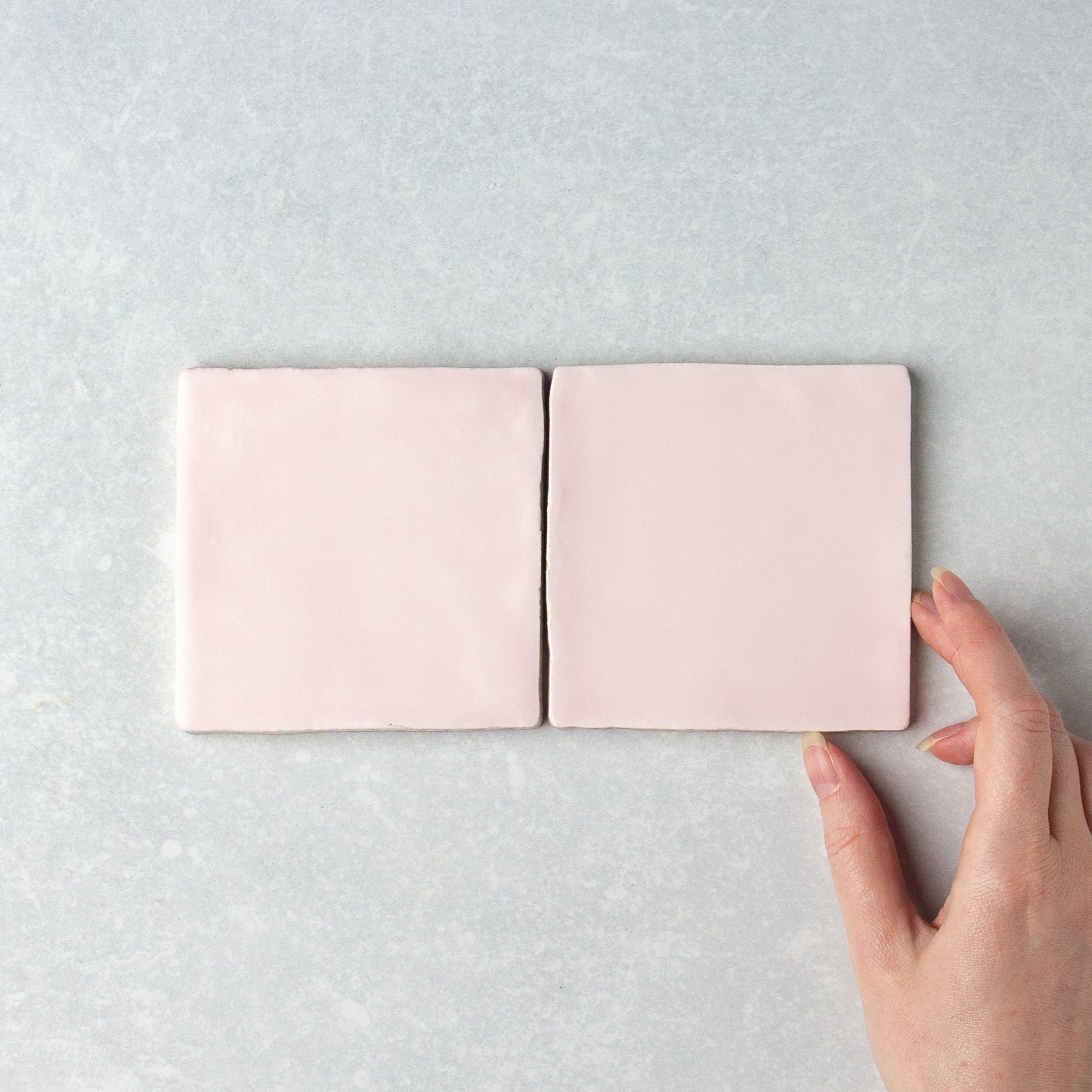 Handmade Matt Soft Pink  100x100mm