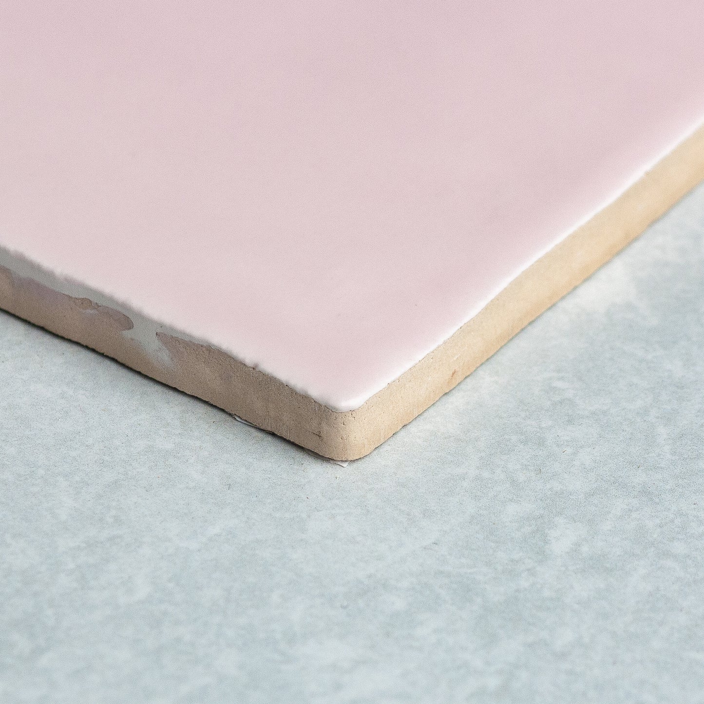 Handmade Matt Soft Pink  100x100mm