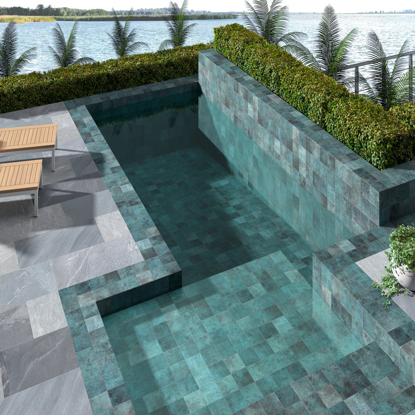 Tahiti Turquoise Anti-Slip 147x147mm