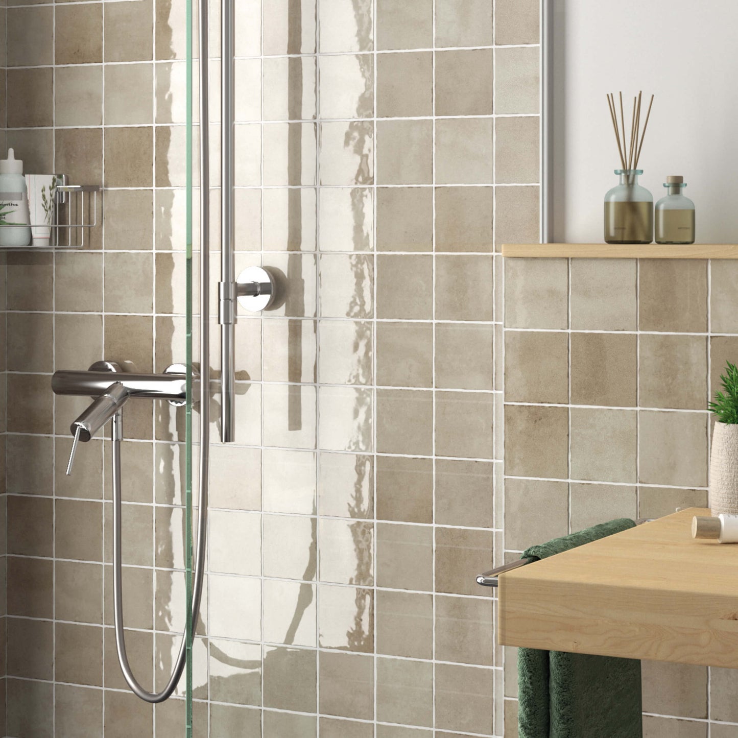 Majorca Gloss Taupe 100x100mm