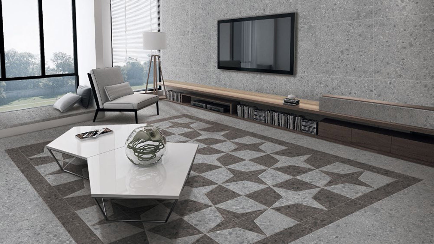 Terrazzo Grey Matt 600x600mm