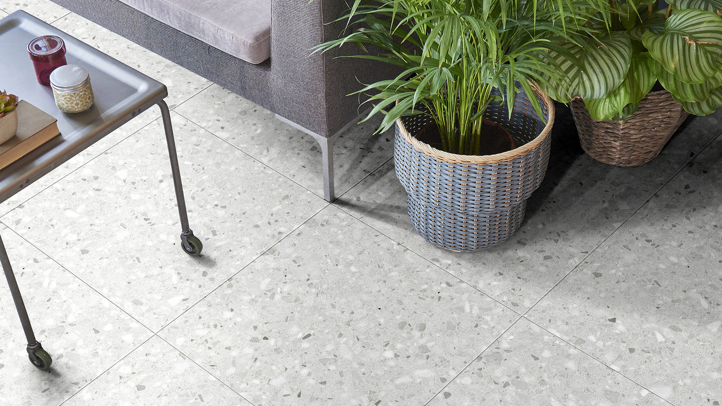 Terrazzo Rock White Matt 600x600mm