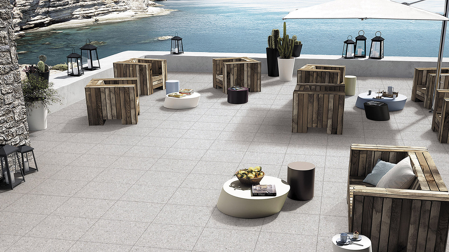 Terrazzo Stone Grigio Matt Smooth Grip 600x600mm