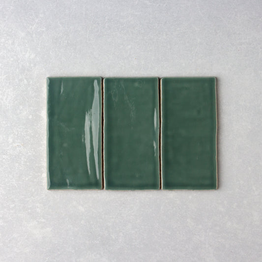 Spanish Handmade Gloss Verde Militare  75x150mm