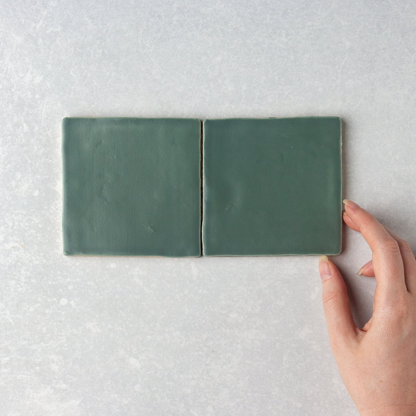 Handmade Matt Verde Militare  100x100mm