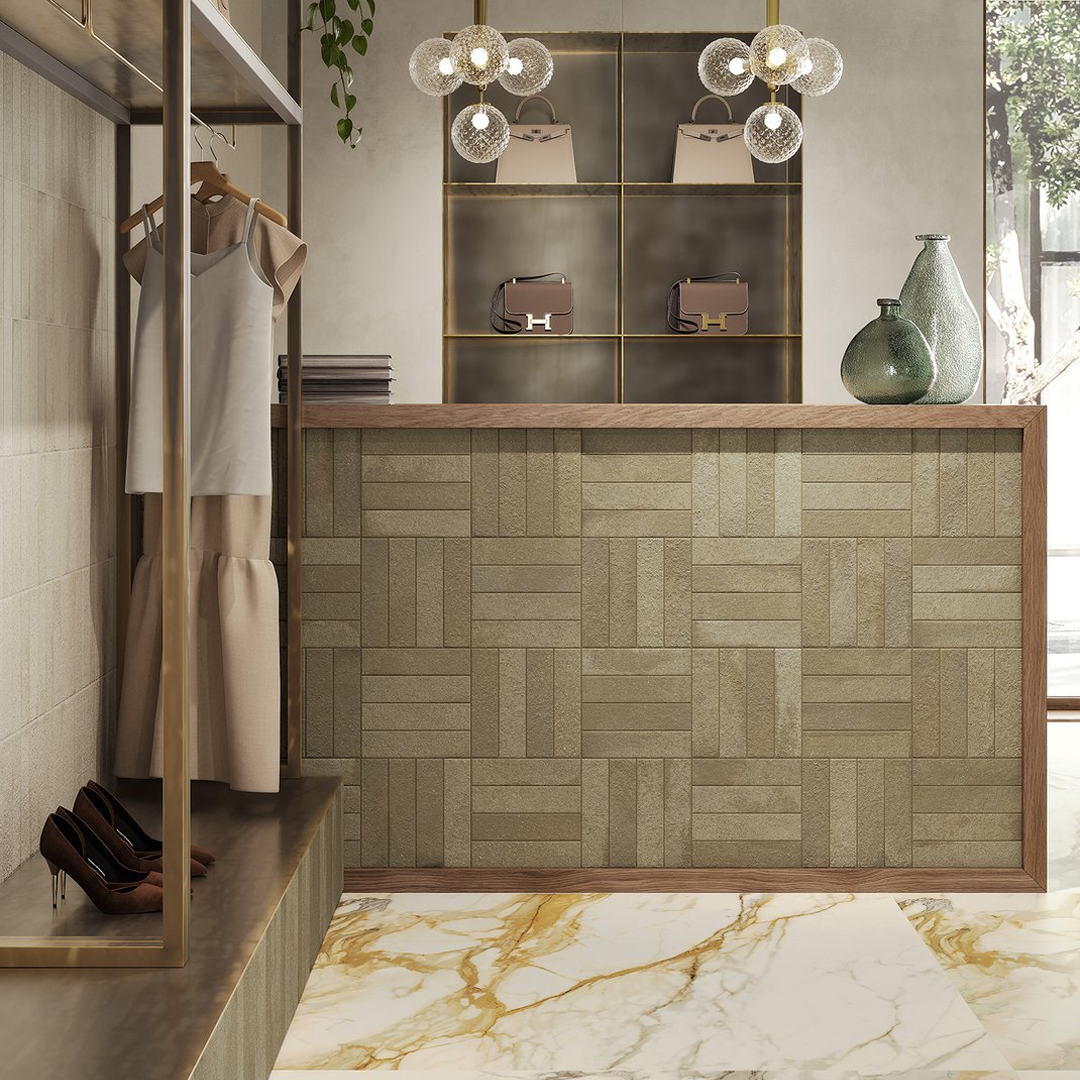 Miniature Fornace Verde Muschio
  60x240mm