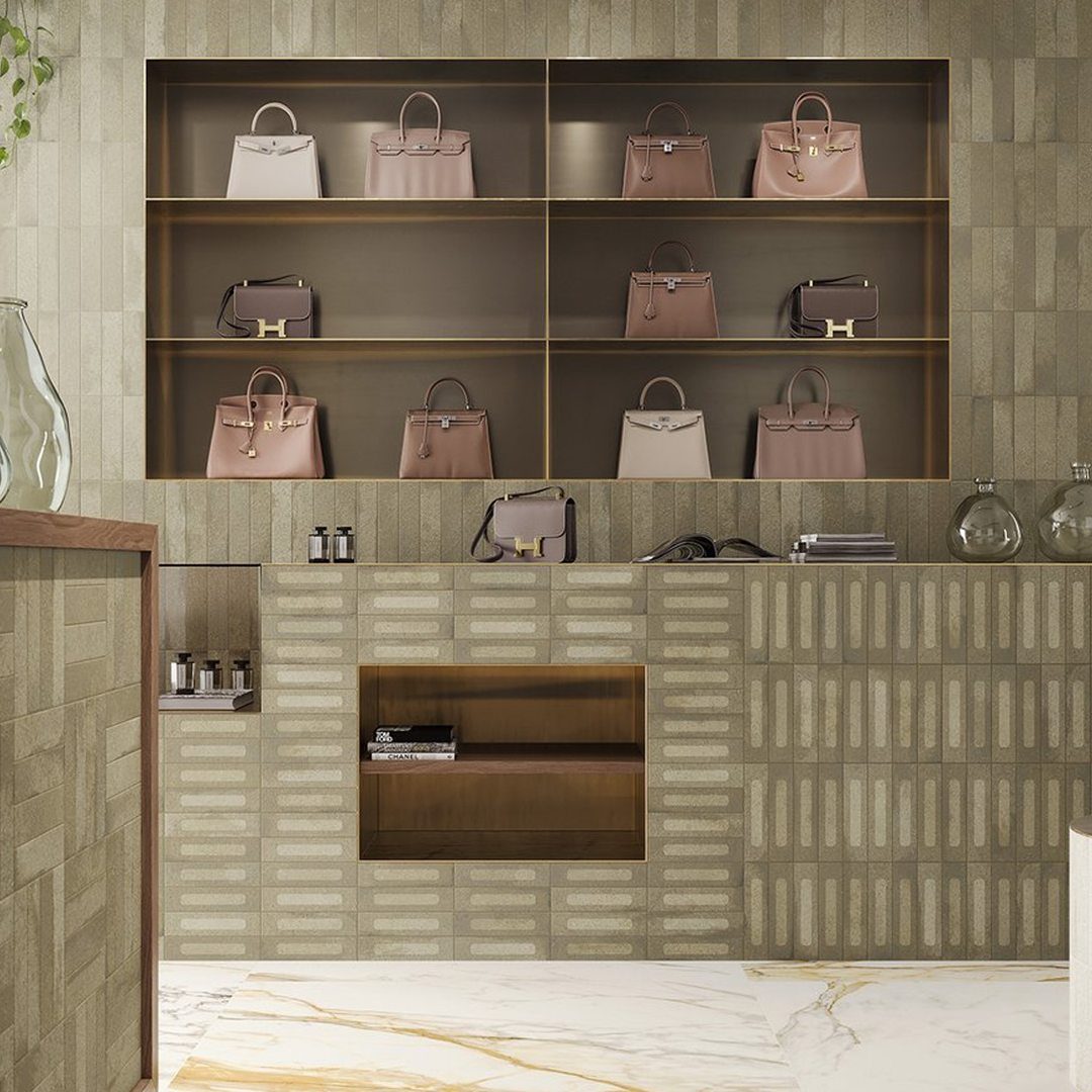 Miniature Fornace Formella Verde Muschio
  60x240mm