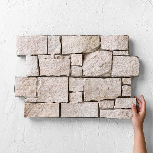 White Sandstone Z Panel Interlock 200x600mm